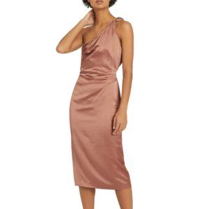 REISS - Adaline satin drape chain dress - SIZE 6